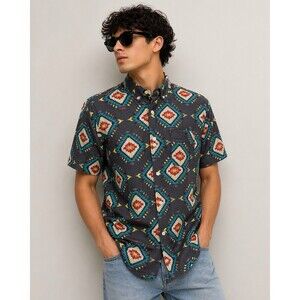 Massive Apparel Aztec Southwestern Shirt Men XXL Button Up Geometric Cotton